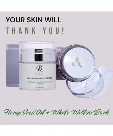 RB Beauty Anti-Aging Moisturizer with 10% Organic Hemp Oil & SPF 30 - Antioxidant-Rich Formula with White Willow Bark Extract - Buy Online on GoSupps.com