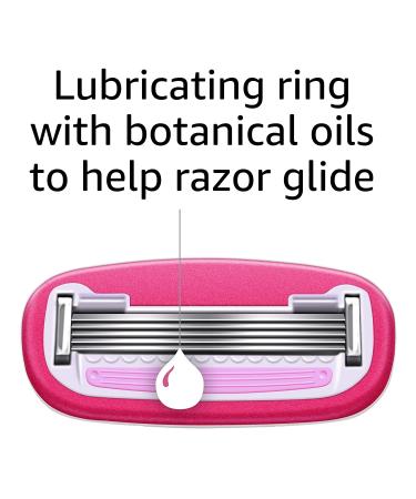 Amazon Basics Women's 5-Blade Razor | Fits Amazon Basics & Venus Handles | Includes 1 Handle, 2 Cartridges, Shower Hanger, and 2 Refills - Buy Online on GoSupps.com