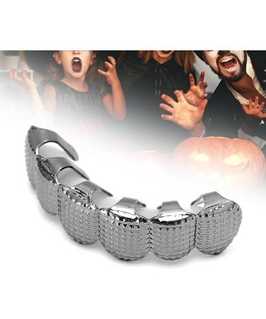 Hip Hop Teeth Grillz Rapper Costume Teeth Jewelry and Accessories Hip Hop Hollow Tooth Portable for Halloween for Party Photo for Women Men Gift(Black) - Buy Online on GoSupps.com