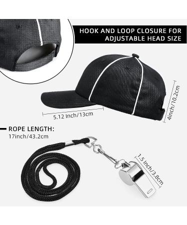 Women's Referee Necessities Bundle: V-Neck Striped Jersey, Umpire Hat, Stainless Steel Whistle - Buy Online on GoSupps.com