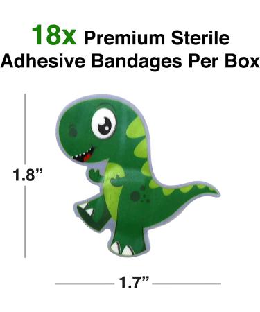 GAMAGO Dino-Sore Bandages - Set of 18 Individually Wrapped Self Adhesive Bandages - Buy Online on GoSupps.com