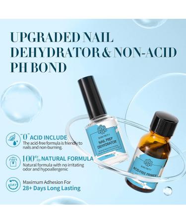 BORN PRETTY Nail Dehydrator & Primer Set - 0.5oz, Acid-Free Natural Prep for Gel Polish & Acrylic Powder - Buy Online on GoSupps.com