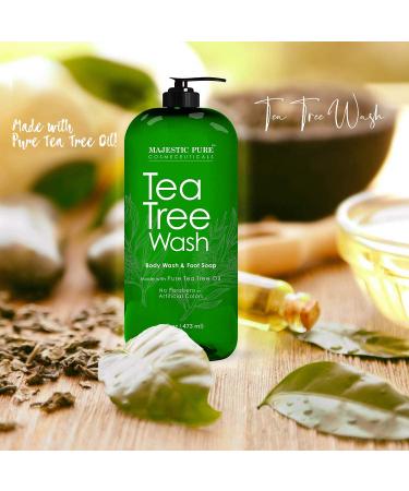 MAJESTIC PURE Tea Tree Body Wash and Tea Tree Face Cream Bundle - Buy Online on GoSupps.com