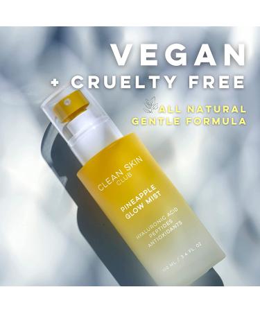 Clean Skin Club Pineapple Glow Mist with Hyaluronic Acid, Peptides, Papaya & Coconut Extracts - Hydrating Face Spray | Vegan & Cruelty Free - Buy Online on GoSupps.com