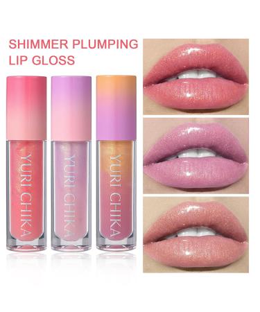 Nude Pink Lip Gloss - Long Lasting Hydrating Non-Sticky Shine | Fine Shimmer Glitter Liquid Lipstick for Fuller Lips - Perfect Makeup for Women & Girls (03 - Buy Online on GoSupps.com