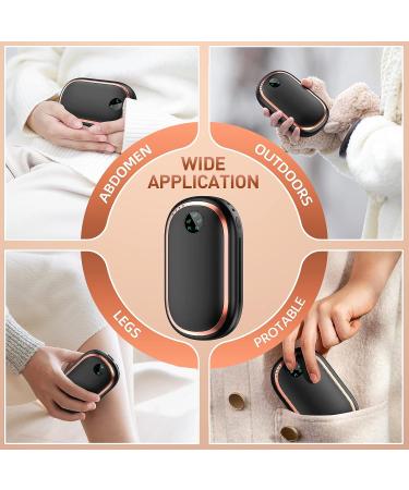 10000mAh Rechargeable Electric Hand Warmer & Power Bank | Fast Heating | Double-Sided | 3-in-1 | Digital Display | Sunset Light - Black - Buy Online on GoSupps.com