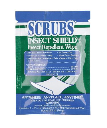 Insect Repellent, Wipes, PK100