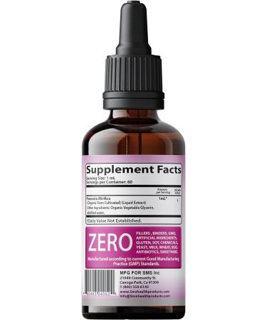 Pueraria Mirifica Drops | Premium Grade Herbal Liquid Extract | Non-GMO Organic Vegan | Alcohol-Free Tincture | 2 Fl Oz - SMSHEALTHPRODUCTS.com - Buy Online on GoSupps.com
