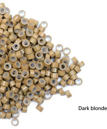 500pcs 5.0X3.0X3.0mm Silicone Micro Rings Links Beads for Hair Extensions (Dark Blonde) 500 pieces Dark Blonde - Buy Online on GoSupps.com