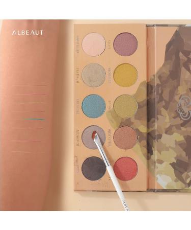 ALBEAUT Angled Eyeliner and Brow Brush - Fine Point Makeup Tool for Gel Liner and Brow Tint - White Flat Applicator Kit - Buy Online on GoSupps.com