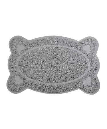 DM Cat Litter Box Debris Catcher Mat Kitty Scatter Control Rug 40x26 cm 5 Colours Available (Grey)