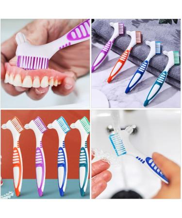 Ounona 8-Piece Double-Sided Toothbrush Set | Ergonomic Prosthesis Cleaning Brushes for false teeth | Portable Dental Care - Buy Online on GoSupps.com