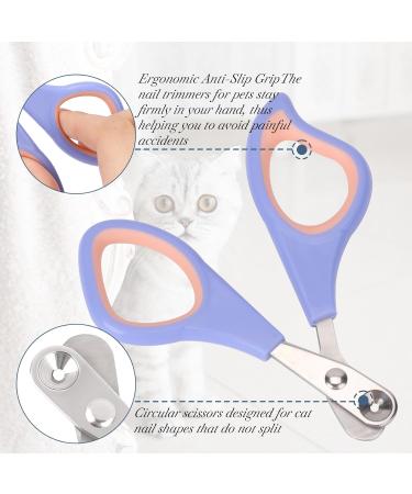 KALIONE Cat Nail Clipper and Trimmers Professional Circular Cut Hole Cat Claw Clippers Cat Nail Trimmers Avoid Over Cutting Pet Nail Clippers Grooming Tool for Cat(Blue) - Buy Online on GoSupps.com