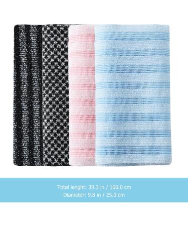 FRCOLOR 4pcs Long Bath Towels - Exfoliating Back Scrubber & Loofah Strap for Body Cleaning | Ideal for Daily Use & Fitness - Buy Online on GoSupps.com