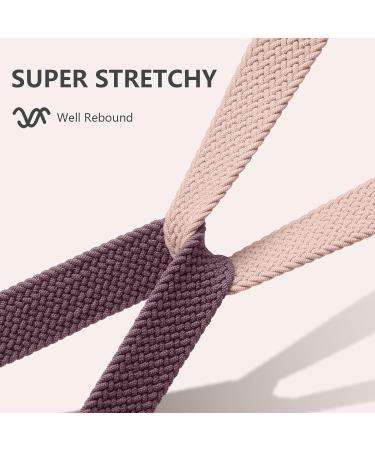 Epova Soft Elastic Nylon Bracelet for Fitbit Versa 3 & 4 - Compatible Scythe Design in Rauchlila Pink Sand Polar Star - Stylish Replacement Band for Men & Women - Buy Online on GoSupps.com