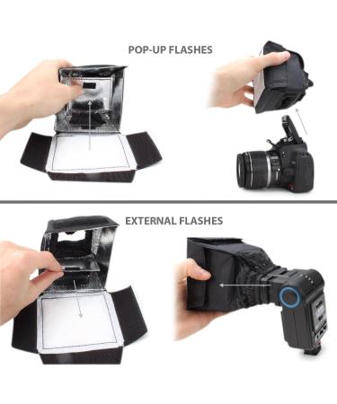 ENHANCE Camera Light Diffuser Softbox for Speedlites | Foldable Universal Design | Compatible with Neewer, Altura, Canon, Nikon and More - Buy Online on GoSupps.com