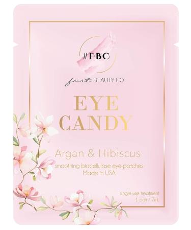 Fast Beauty Co. Eye Candy Smoothing Biocellulose Eye Patches - 5 Pairs with Argan & Hibiscus - Buy Online on GoSupps.com