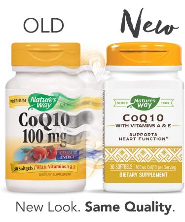 Nature's Way CoQ10 100 mg - 30 Softgels | Heart Health & Energy Support - Buy Online on GoSupps.com