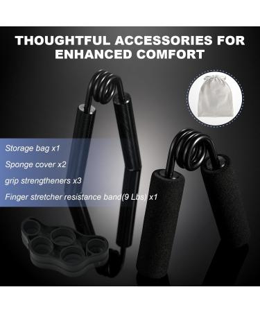 Hand Trainer | ECCOGREAT Stainless Steel Grip Strength Trainer | 3pcs Black | Enhance Forearm Strength and Grip Power - Buy Online on GoSupps.com