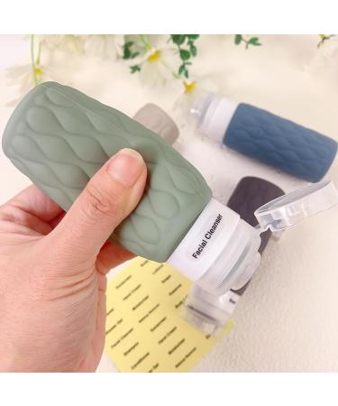 LuHaKiDu Travel Size silicone bottle Kits TSA Approved Proof Travel Containers for Toiletries (Dark color) - Buy Online on GoSupps.com