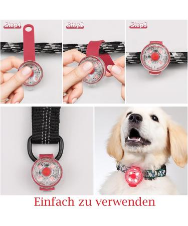 Fttouuy USB Rechargeable LED Flashing Light for Dogs & Cats - Waterproof Security Light for Pets - 3 Fashionable Flashes in Red - Perfect for Safety and Visibility - Buy Online on GoSupps.com