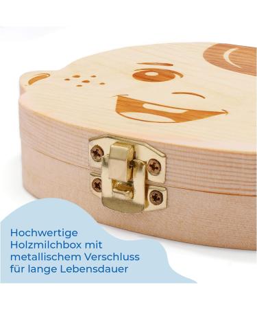 Magicat Premium Milk Tooth Jar for Boys - Wooden Keepsake Box for Baby Teeth Storage | Gift for Birthday or Baptism | Includes Tweezers & Tooth Fairy Story - Buy Online on GoSupps.com