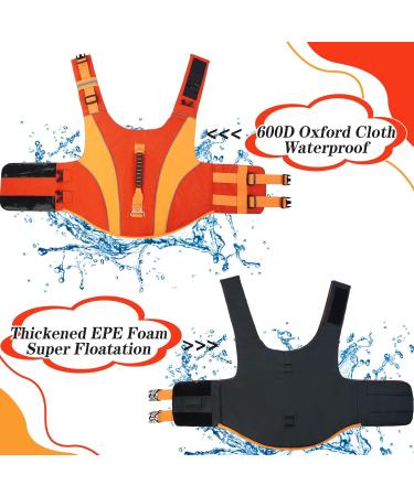 Adjustable Dog Rescue Vest - Safety Jacket for Swimming & Training - Red Color (Size M) | Lifesaver Summer Swimwear - Buy Online on GoSupps.com