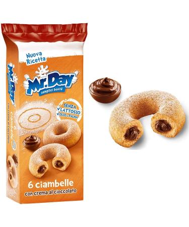 Vicenzi Vicenzi Mr. Day Ciambelle Con Cream Cioccolato Cake Doughnut with Chocolate Cream 288 g Pack of 6