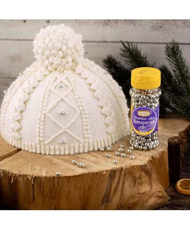 G nthart Backdecor Silver Gloss Pearls | Sprinkle Streudeko | 65g Silver Chocolate Balls for Baking and Decorating | Premium Quality Edible Decorations - Buy Online on GoSupps.com