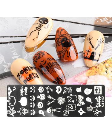 TT Halloween Nail Stamping Plate - Skull Pumpkin & Ghost Nail Art for Creative Designs - Buy Online on GoSupps.com