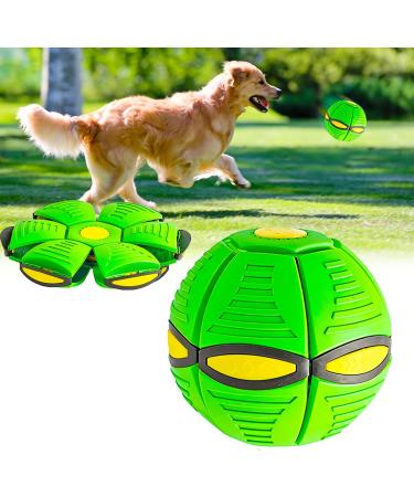 Yeahboom pet toys frisbee ball flying saucer ball toy for dogs flying ball for dogs pet toy frisbee ball dog flying ball premium dog ball green - no light