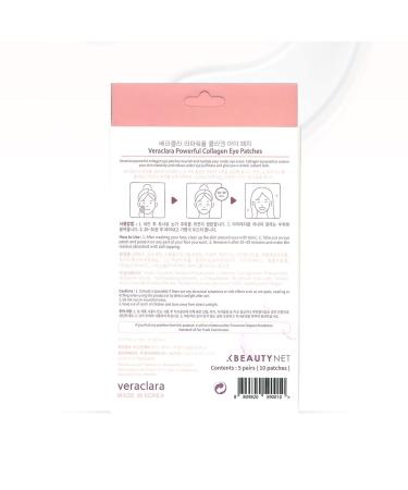 Veraclara Powerful Collagen Eye Patches - Reduce Puffy Eyes, Dark Circles, Wrinkles - 5 Pairs | Under Eye Treatment for Revitalized Skin - 1 Pack - Buy Online on GoSupps.com