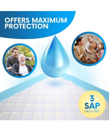 Healqu Disposable Underpads 24x36 - Pack of 25 | Super Absorbent Incontinence Bed Chux Pads for Adults, Kids, Elderly, and Pets | Fluid and Urine Protection - Buy Online on GoSupps.com