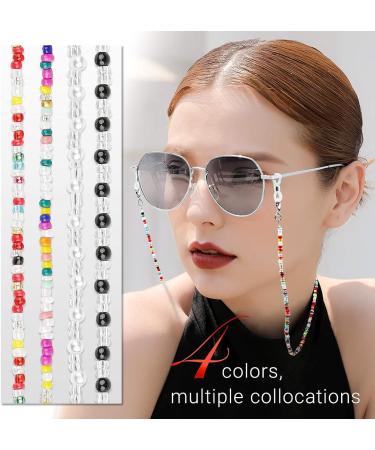 Buy HC 4 Pieces Eyeglass Chains with Pearls | Non-Slip Lanyards for Reading Glasses & Face Masks - Stylish & Functional Accessories - Buy Online on GoSupps.com