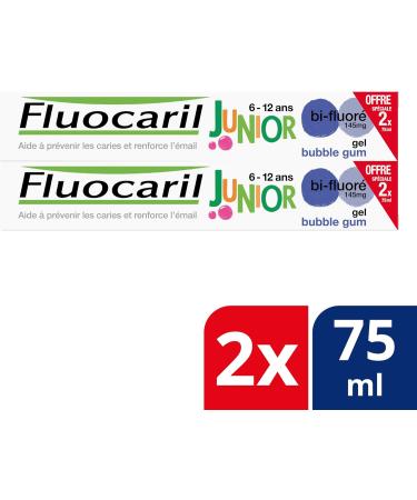 Buy Junior Toothpaste Gel for Ages 6-12 - 2x75ml - Fluoride-Free & Fun Bubble Flavor - International Shipping Available - Buy Online on GoSupps.com