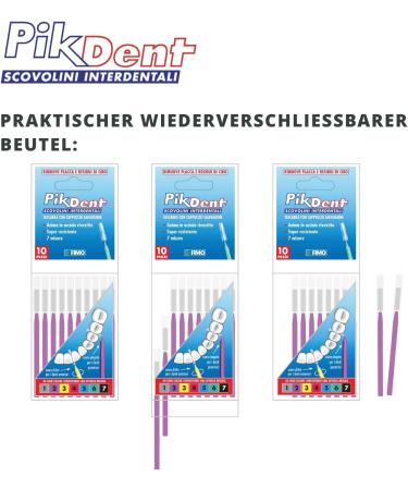 Pikdent Interdental Brushes - Durable Coated Steel Tynex Bristles Size 1.2mm Conical - 10 Pack (Black) for Effective Oral Care - Buy Online on GoSupps.com