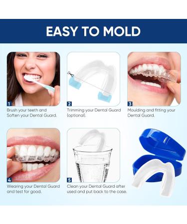 Teeth Grinding Night Guard 4PCS Set - Adults Gum Shield for Sleeping and Retainers - 2 Sizes - Buy Online on GoSupps.com