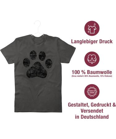 Shirtracer Men's T-Shirt - High Five Dog Paw Gift for Dog Owners - Dark Grey XXL - International Shipping Available - Buy Online on GoSupps.com