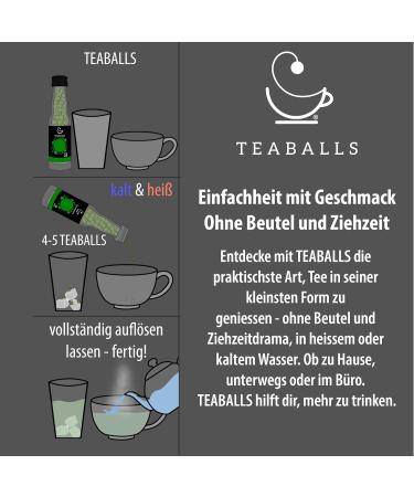 Teaballs Tee Set - Classic Collection of 5 Flavors (Earl Grey Mint Lemon Green Tea Hibiscus) + Free Wooden Gift Set | 150-375 Cups of Natural Instant Tea - Buy Online on GoSupps.com