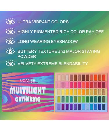 UCANBE Colorful Eyeshadow Palette - 60 Shades Bright Natural Shimmer Matte Metallic Eyes Shadow Set - Buy Online on GoSupps.com