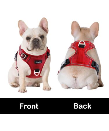 Funfox No Pull Dog Harness for Large Dogs - Adjustable Breathable Safety Harness in Red - XL Size - Buy Online on GoSupps.com