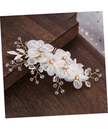 MAGICLULU Hair Side Combs Bridal Headpiece Metal Hair Barrettes Wedding Headwear Pearl Hair Comb Hair Combs Barrette Hair Accessories Tiara Wedding Hair Comb Gauze Dress Bride - Buy Online on GoSupps.com