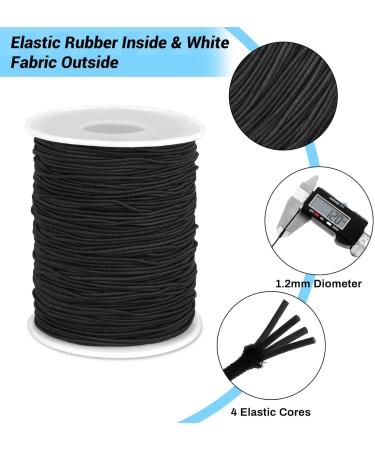 Elastic String Cord Selizo 2 Pack - 1.2 MM Black & White Stretchy String for Jewelry Making - 109 Yards - Buy Online on GoSupps.com