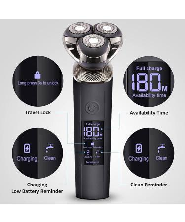 Beautiplove Mens Electric Razor Set with Extra Blade | LED Cordless Rechargeable Shaver for Men | Wet/Dry Close Shave Grooming Kit with Trimmer - Buy Online on GoSupps.com