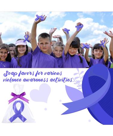 Demissle 30 Set Purple Ribbon Gifts - Soaps for Domestic Violence Pancreatic Cancer & Lupus Awareness | Memorial & Charity Campaign Supplies - Buy Online on GoSupps.com