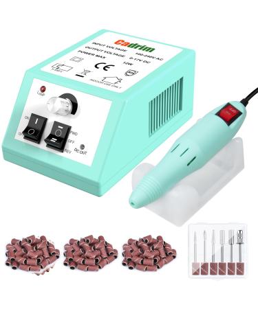 Electrical nail cutter electric nail file Set 20 000 rpm manicure pedicure electrically for nail studio Personal DIY manicure green