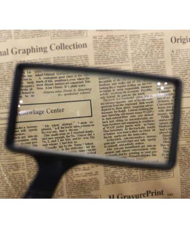 Junbyuhu 5x Hand Magnifying Glass Rectangular 100 x 50 mm Commercial Reading Magnifier for Seniors Low View Reading Hobbies Repair Observation - Buy Online on GoSupps.com