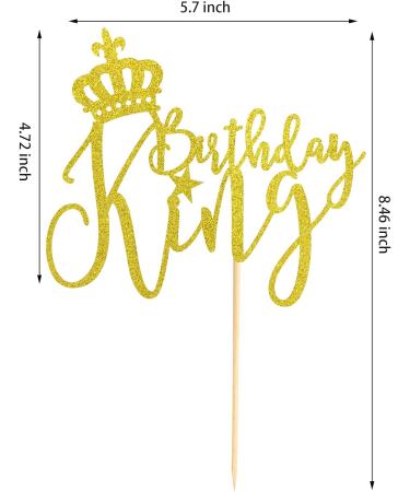 Arthsdite King Birthday Cake Topper Boy Prince 1st 2nd 3rd 10th 13th 18th 21st 30th 40th 50th Birthday Cake Topper/Gender Reveal Party Decorations - Gold Glitter - Buy Online on GoSupps.com