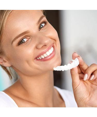 Flipped Warm Veneers Teeth - Provisional Dentures for Men & Women | Immediate Whitening Alternative - Buy Online on GoSupps.com