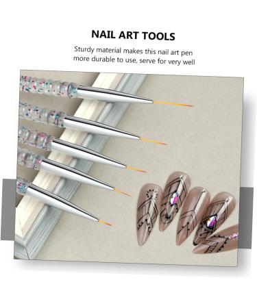 Beavorty 2Sets Nail art drawing pen nail tools manicure for nails wire pulling tools Manicure Accessory liner paint manicure tools professional Nail Art Drawing paint pen - Buy Online on GoSupps.com